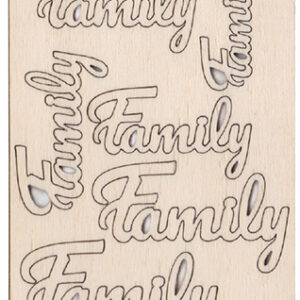 Scritta in legno Family