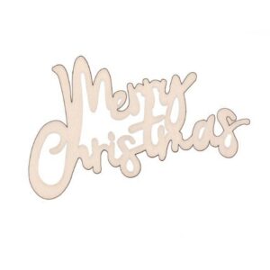 Scritta Merry Christmas in legno media