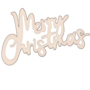 Scritta Merry Christmas in legno grande