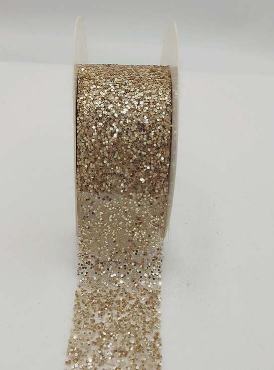 Rotolo 2mt nastro Glistra oro H 40mm