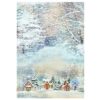 Carta di riso Snow village Renkalik