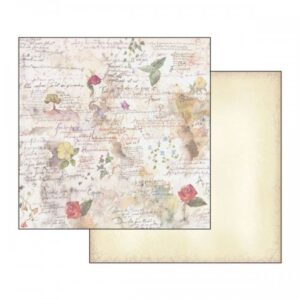 Carta scrap fiori e poesie Stamperia