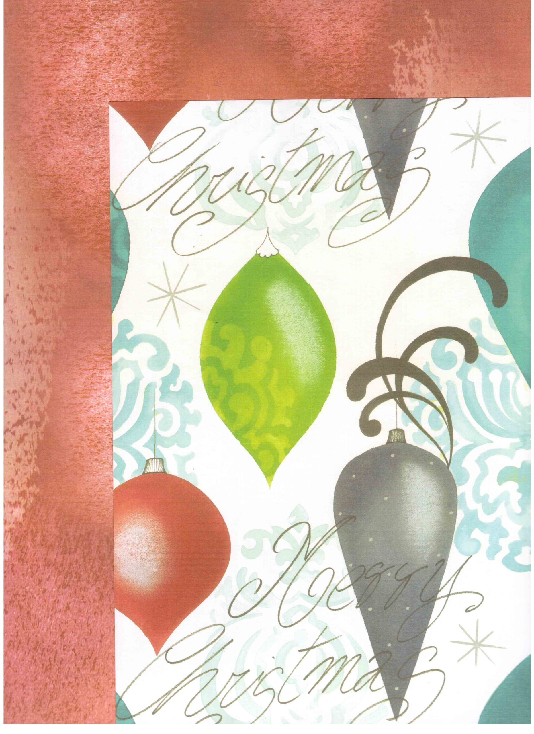 Carta scrap palline natale Stamperia
