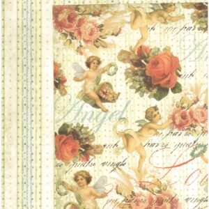 Carta scrap rose e angeli Stamperia