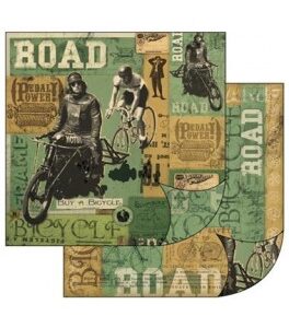 Carta scrap graffiti moto d'epoca Stamperia