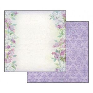 Carta scrap texture con bordure lillà Stamperia
