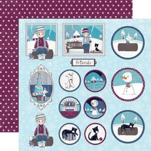 Carta scrap Thomas e riquadri Stamperia