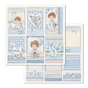 Carta scrap riquadri little boy Stamperia