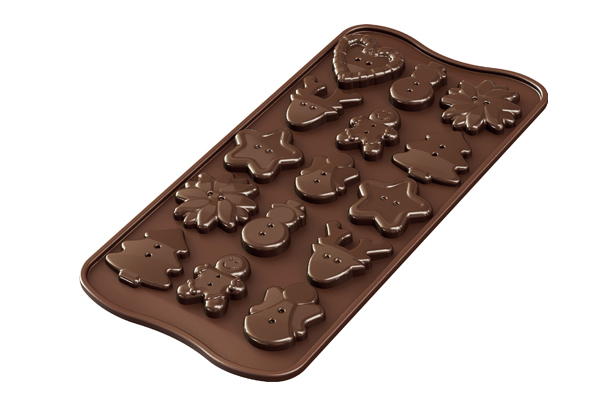 Stampo choco xmas buttons in silicone