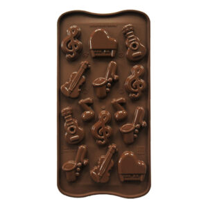 Stampo choco musica in silicone