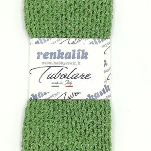 Tubolare rete lurex soft verde natale e oro