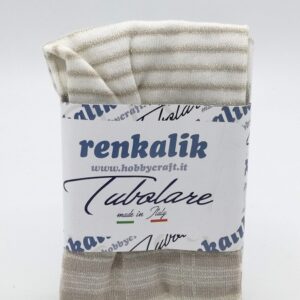 Tubolare tartan lurex tortora latte e oro
