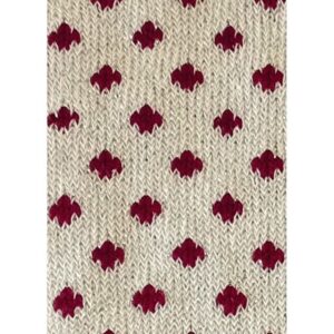 Tubolare Lily lurex avorio e rosso