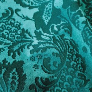 Velluto devorè broccato teal 50x70 Renkalik