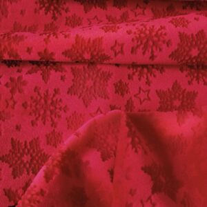 Velluto devorè neve rosso teatro 50x70 Renkalik