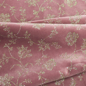 Velluto glitter broderie rosa antico 50x70 Renkalik