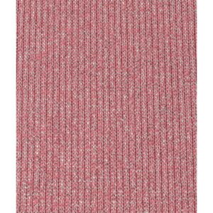 Tessuto Ribby lurex a coste corallo e argento 50x105cm