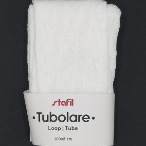 Tubolare mini treccia panna