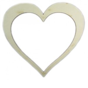 Cuore vuoto in legno