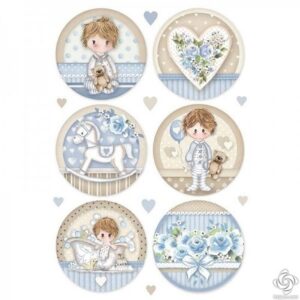 Carta di riso A4 Tondi little boy Stamperia
