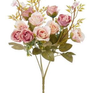 Mazzo di rose rosa 30cm