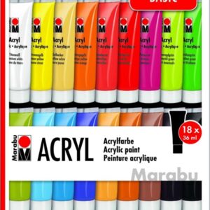 Set colori acrilici 18x36ml