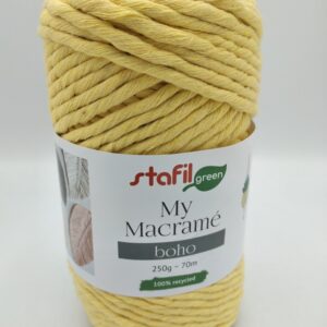 Filato macramè Boho giallo 250gr 160mt