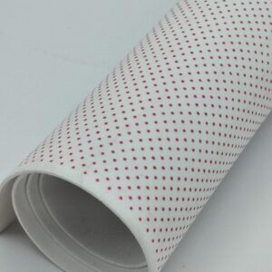 Moosgummi bianco pois rossi 2mm Stafil