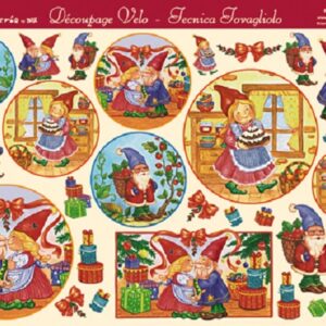Carta velo Gnomi natale Stamperia