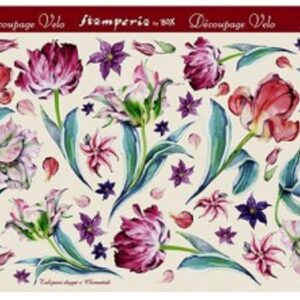 Carta velo Tulipani e clematidi Stamperia