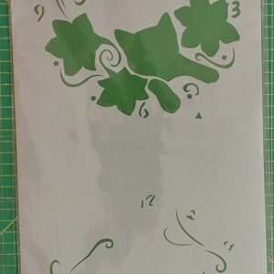 Stencil F Orologio gatto Stamperia