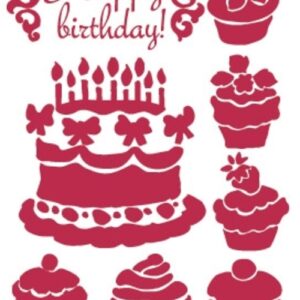 Stencil G Happy birthday Stamperia