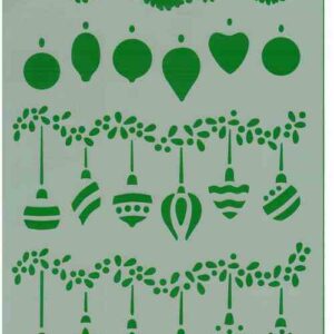 Stencil G Palline di Natale Stamperia