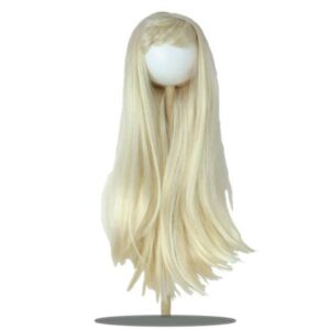 Parrucca per bambole capelli lisci biondi