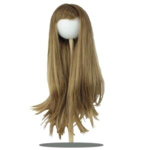 Parrucca per bambole capelli lisci castani