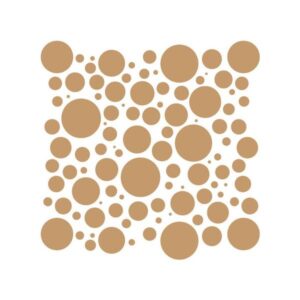 Stencil deco fondo cerchietti/bolle Renkalik