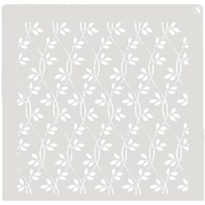 Stencil deco fondo foglioline Renkalik