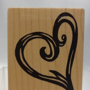 Timbro in legno Cuore