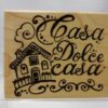 Timbro in legno Casa dolce casa