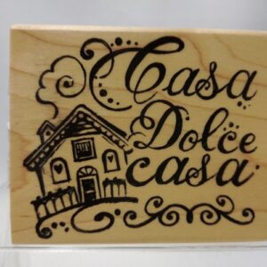 Timbro in legno Casa dolce casa