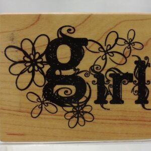 Timbro in legno Girl