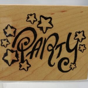 Timbro in legno Party