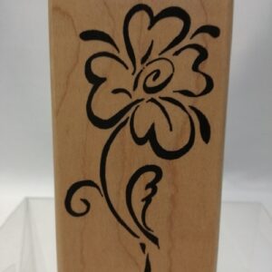 Timbro in legno Fiore stilizzato