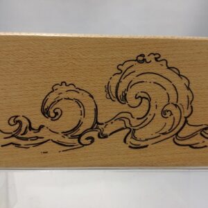Timbro in legno Onde