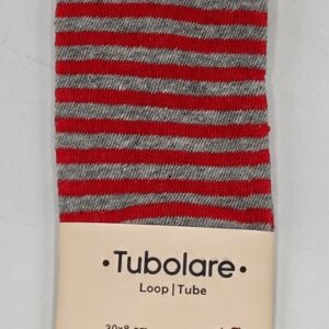 Tubolare a righe grigio e rosso