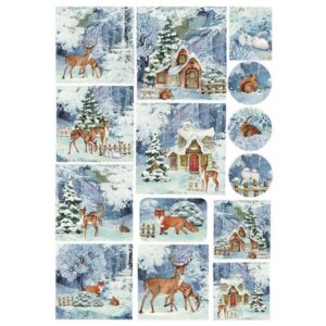 Carta di riso Winter forest