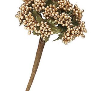 Mazzolino pistilli oro 13cm 12pz
