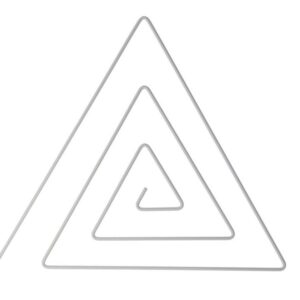 Spirale triangolare metallo bianco