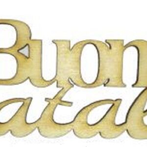 Sagoma legno scritta Buon Natale con stella