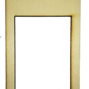 Sagoma legno tag con apertura centrale 24x12